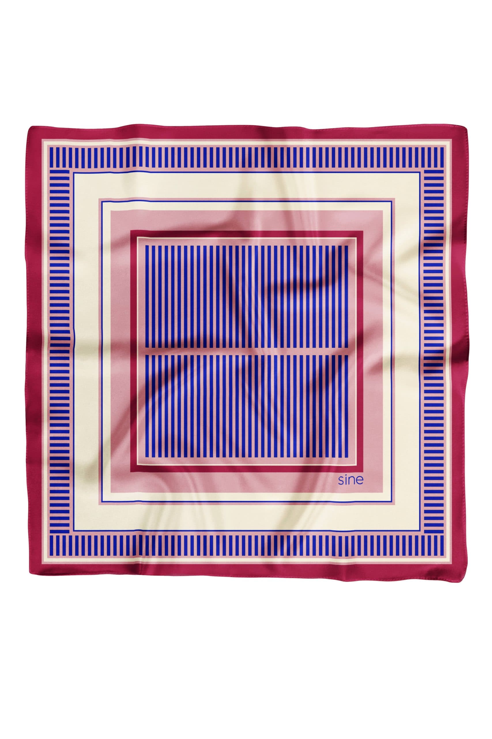 Jedwabna apaszka dwustronna 65 cm | Geometria 002
