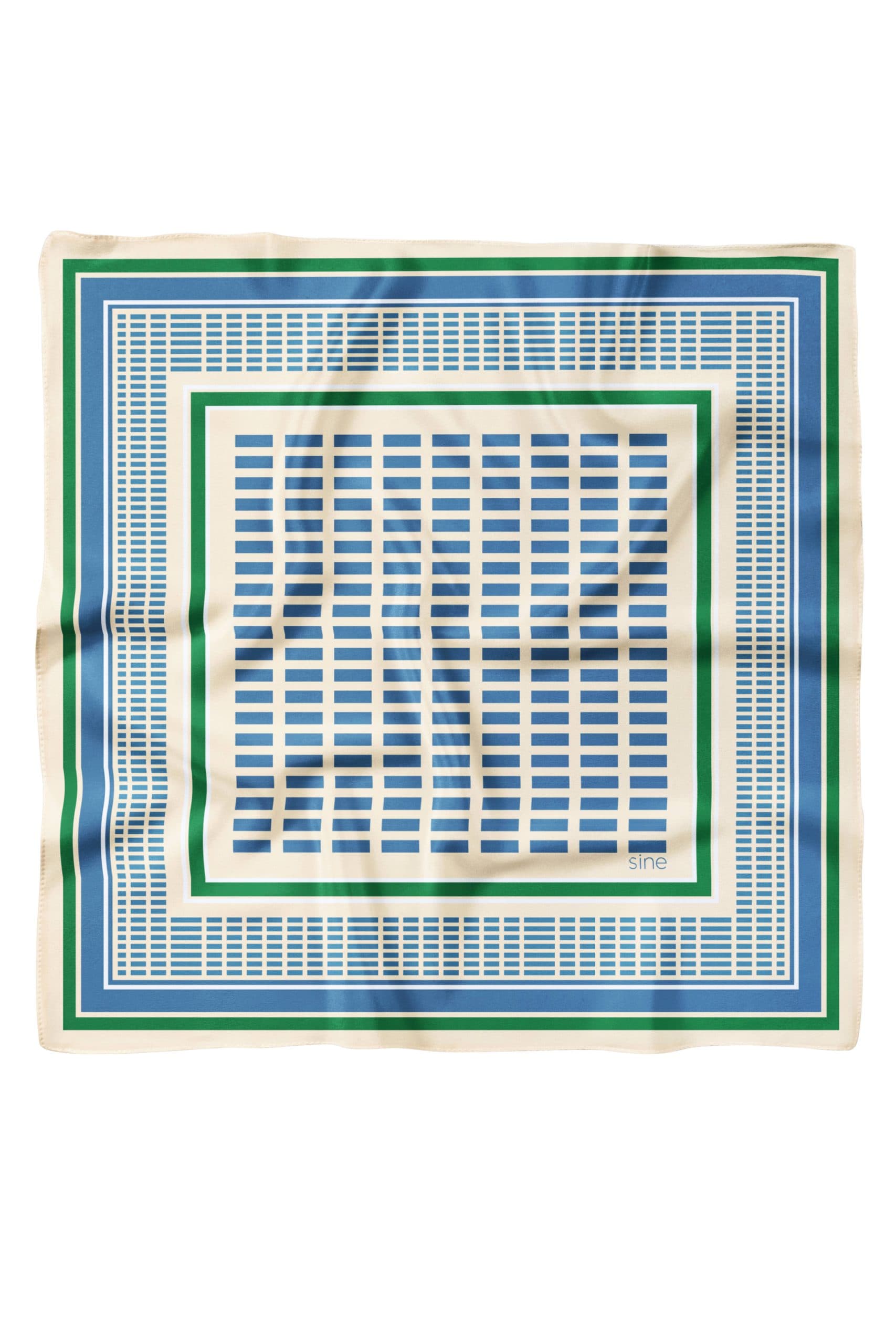 Jedwabna apaszka dwustronna 65 cm | Geometria 003