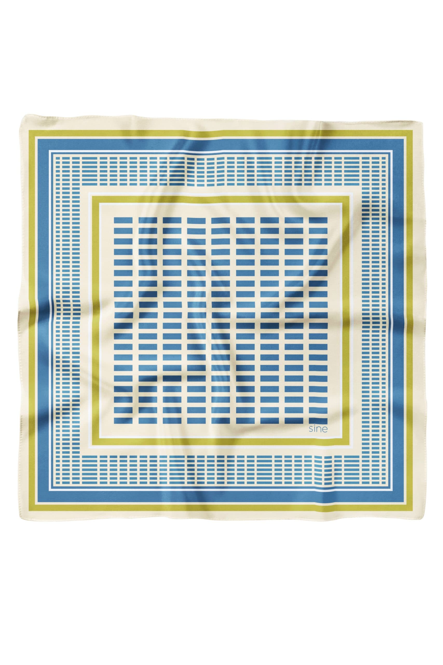 Jedwabna apaszka dwustronna 65 cm | Geometria 003