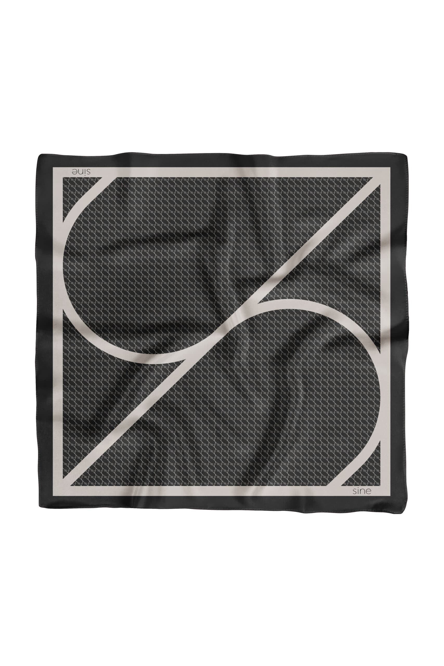 Jedwabna apaszka 53 cm | Sine Silk CLASSIC BLACK