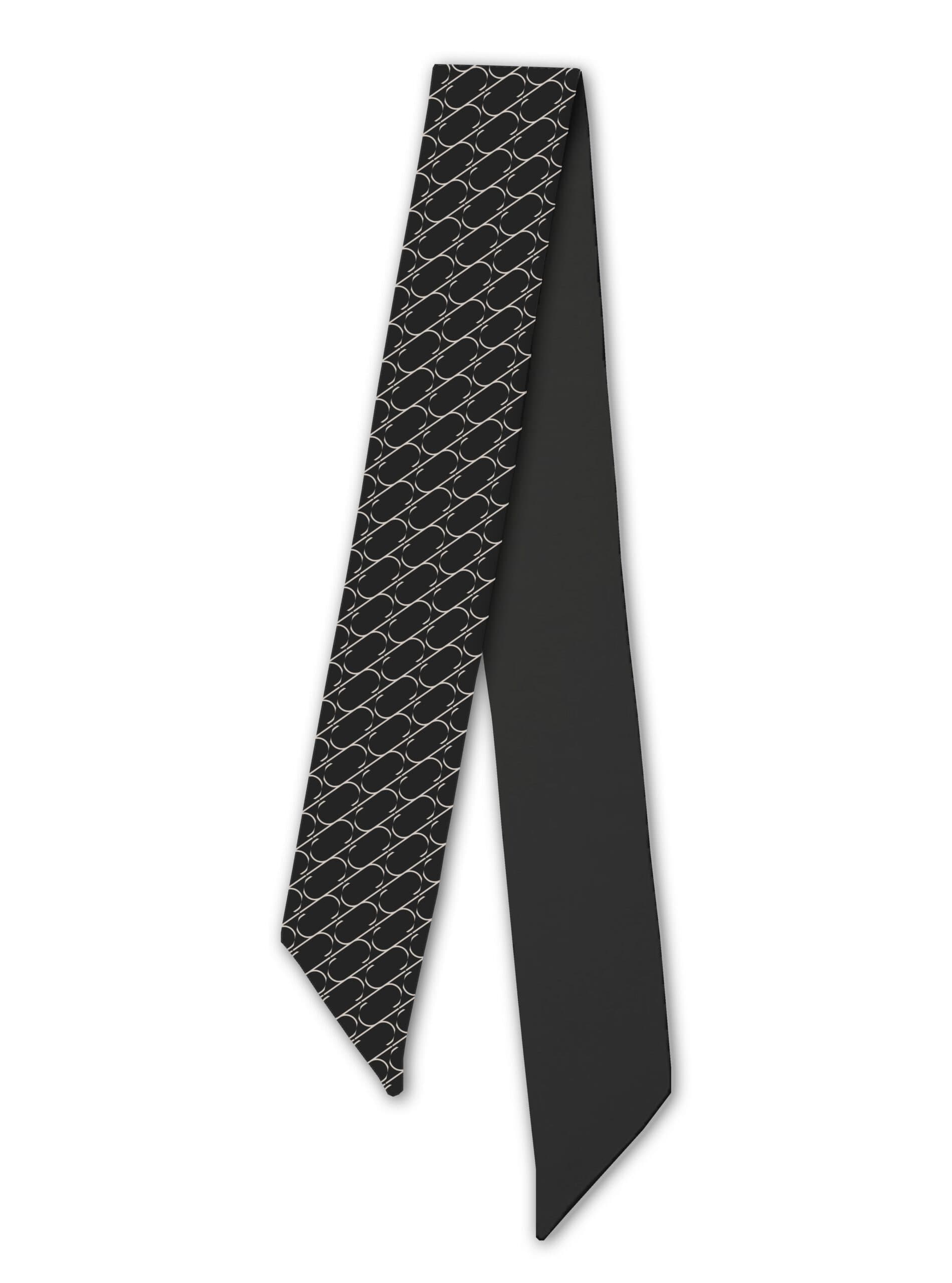 Jedwabny szaliczek 120 cm Sine Silk | BLACK