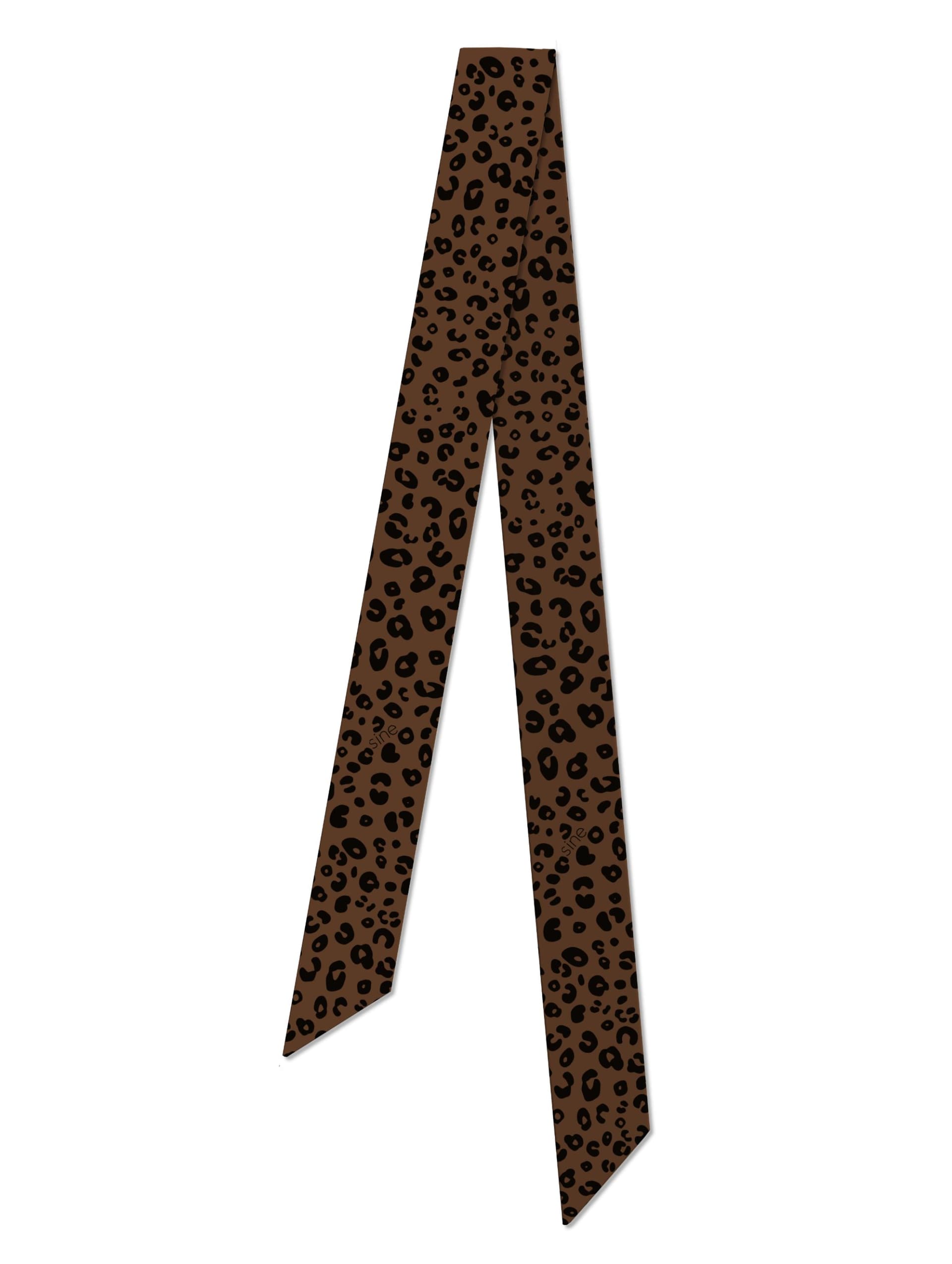 Jedwabny szaliczek MOTYW ZWIERZĘCY BROWN180 cm